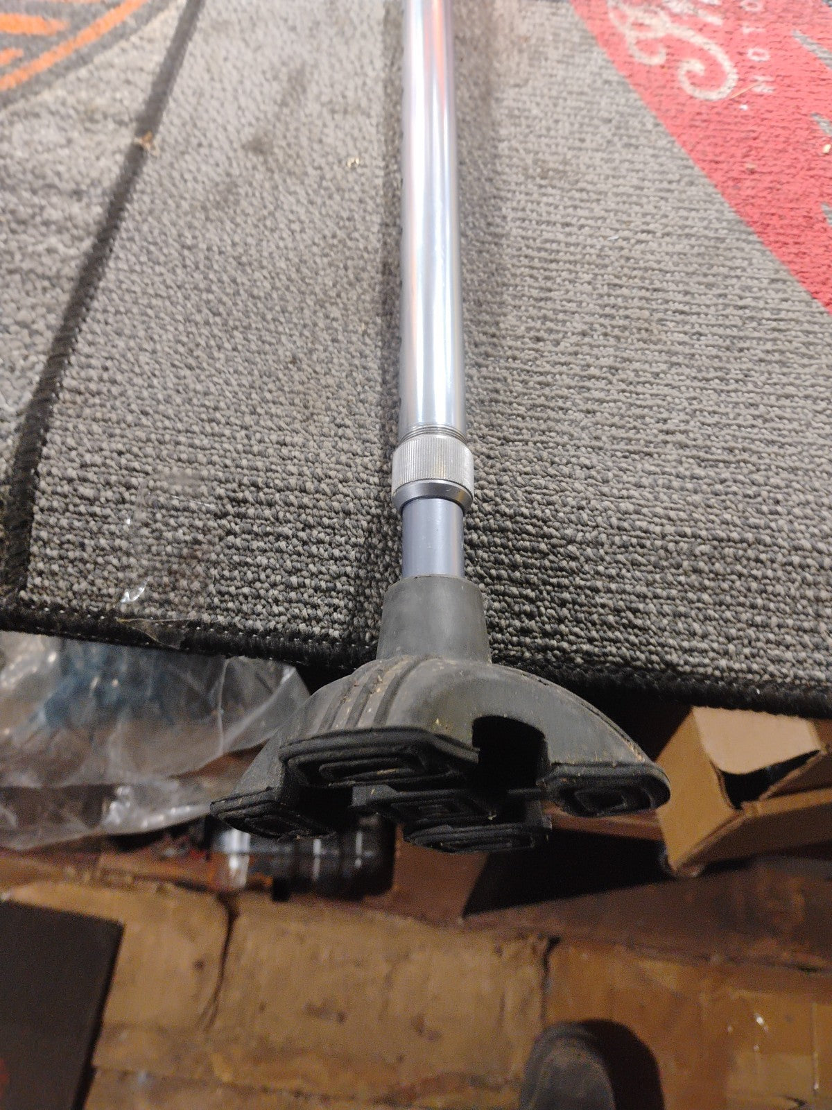 Adjustable Height Cane Walking Stick Black Metal Derby Handle Wrist Strap Padded