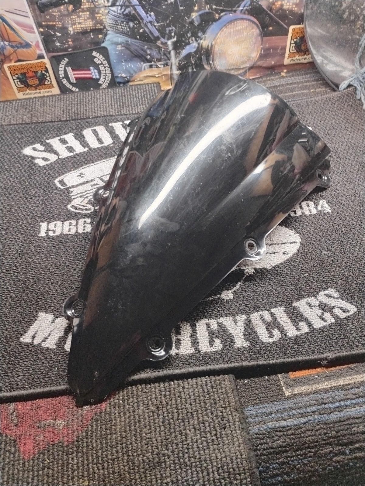 Motorcycle Black Windshield for Yamaha YZF R1 2004-2006 ABS Plastic Windscreen