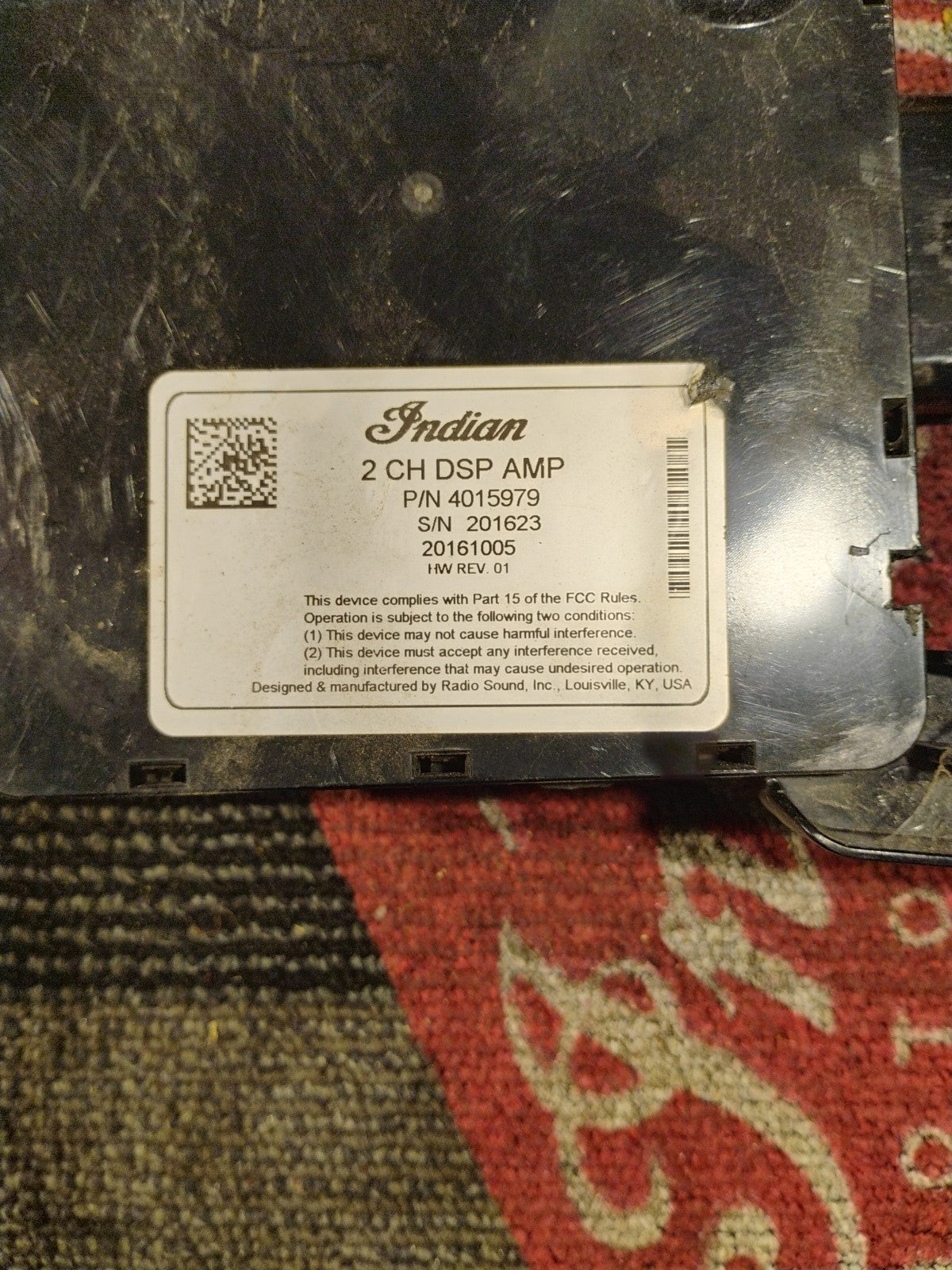 2017 Indian Roadmaster 2CH DSP AMP P/N 4015979 