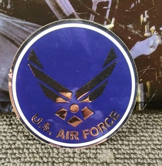 U.S. Air Force Metallic Sticker Decal Vinyl USAF US USA NEW 4"