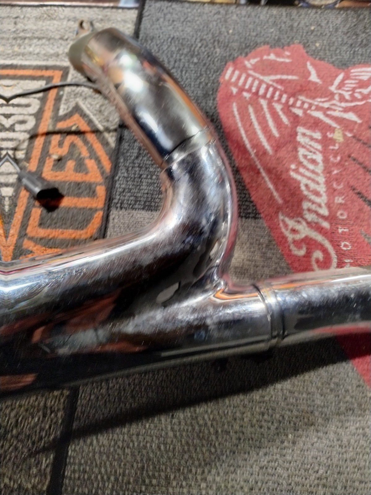 2015 14-18 Indian Chieftain OEM Exhaust Headers Head Pipe W Heat Shields And O2