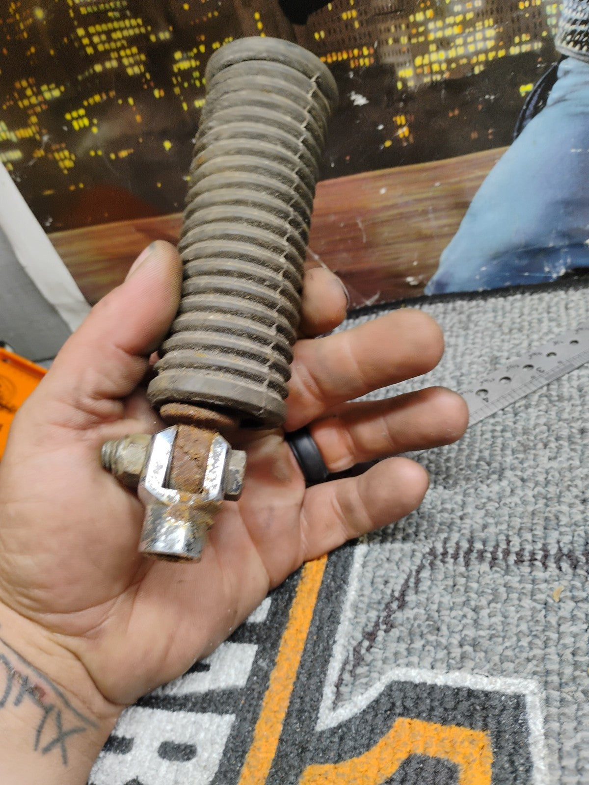 Long Harley Davidson OEM Rider or Passenger Footpeg, vintage, 6 In