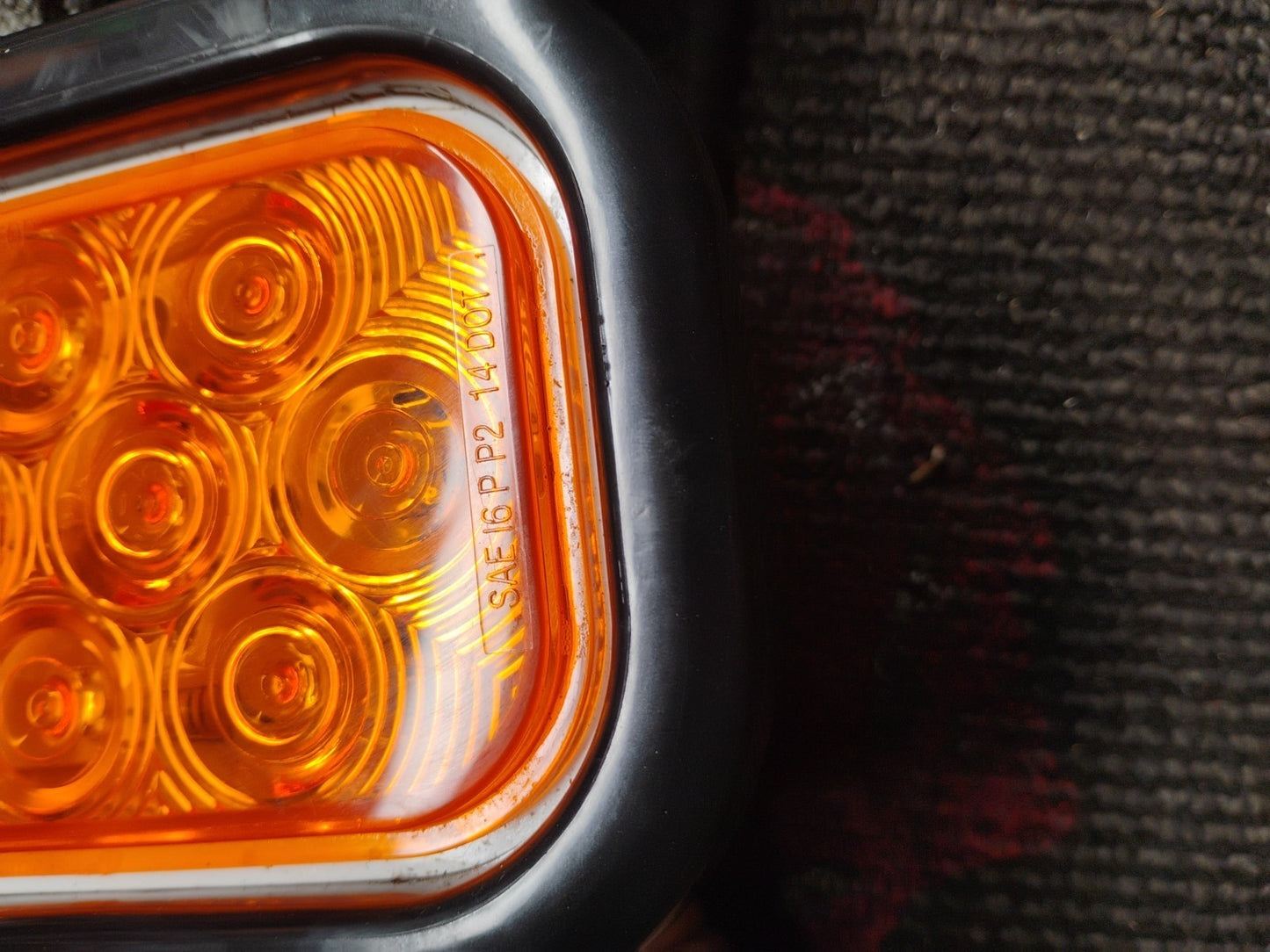 3pc Amber 5" x 3" Rectangular LED Tail Light DOT 80 Inch Trailer Tow Truck