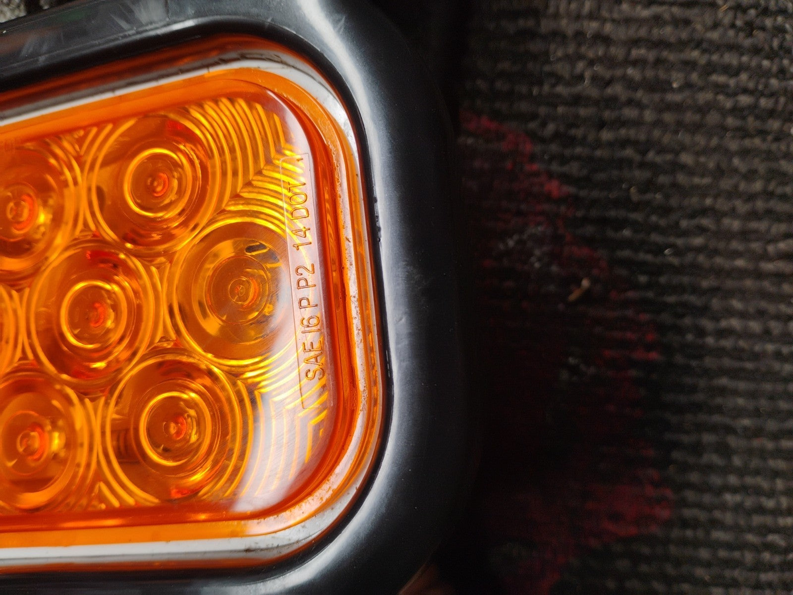 3pc Amber 5" x 3" Rectangular LED Tail Light DOT 80 Inch Trailer Tow Truck