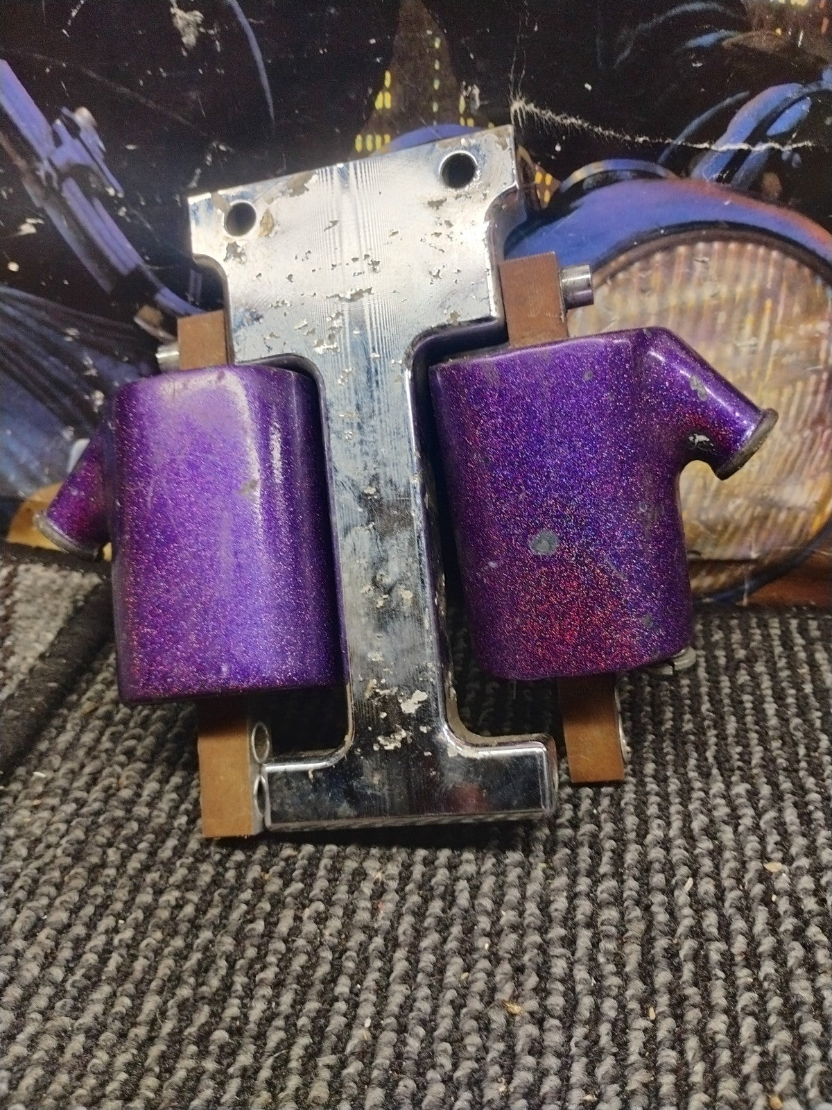 Crusty Old Shovel Head Panhead Chrome Single FireCoil Mounts 4 Harley Davidson