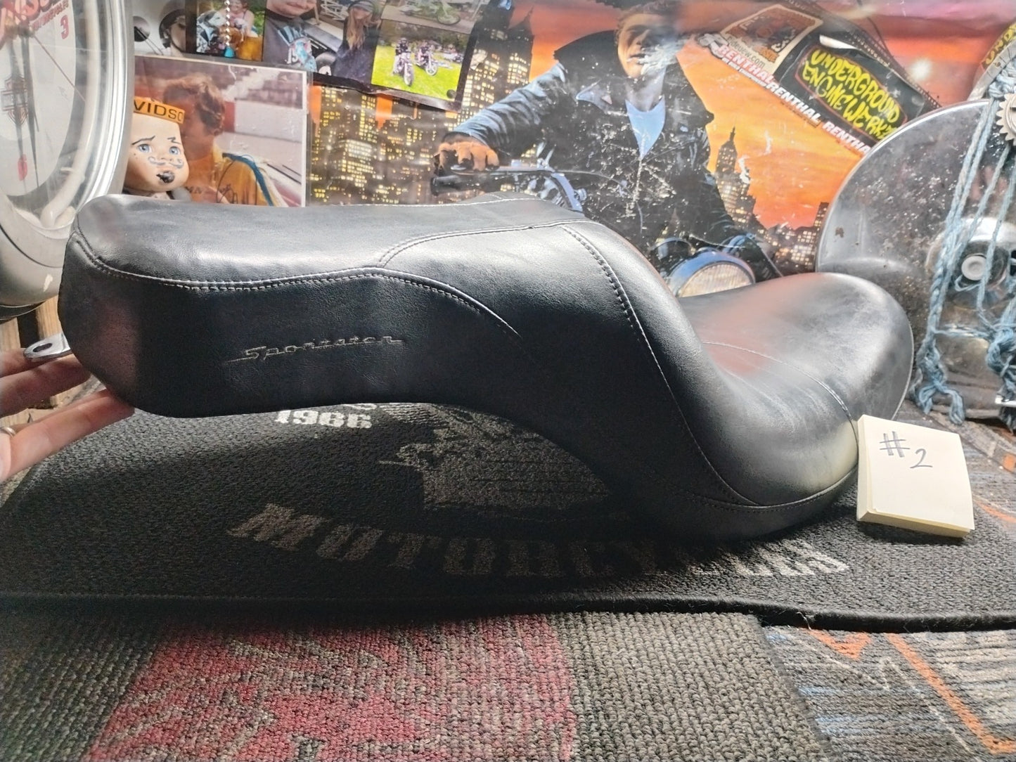 HARLEY DAVIDSON SPORTSTER SEAT DRIVER PASSENGER PILLION CUSTOM 1200 883 ROADSTER