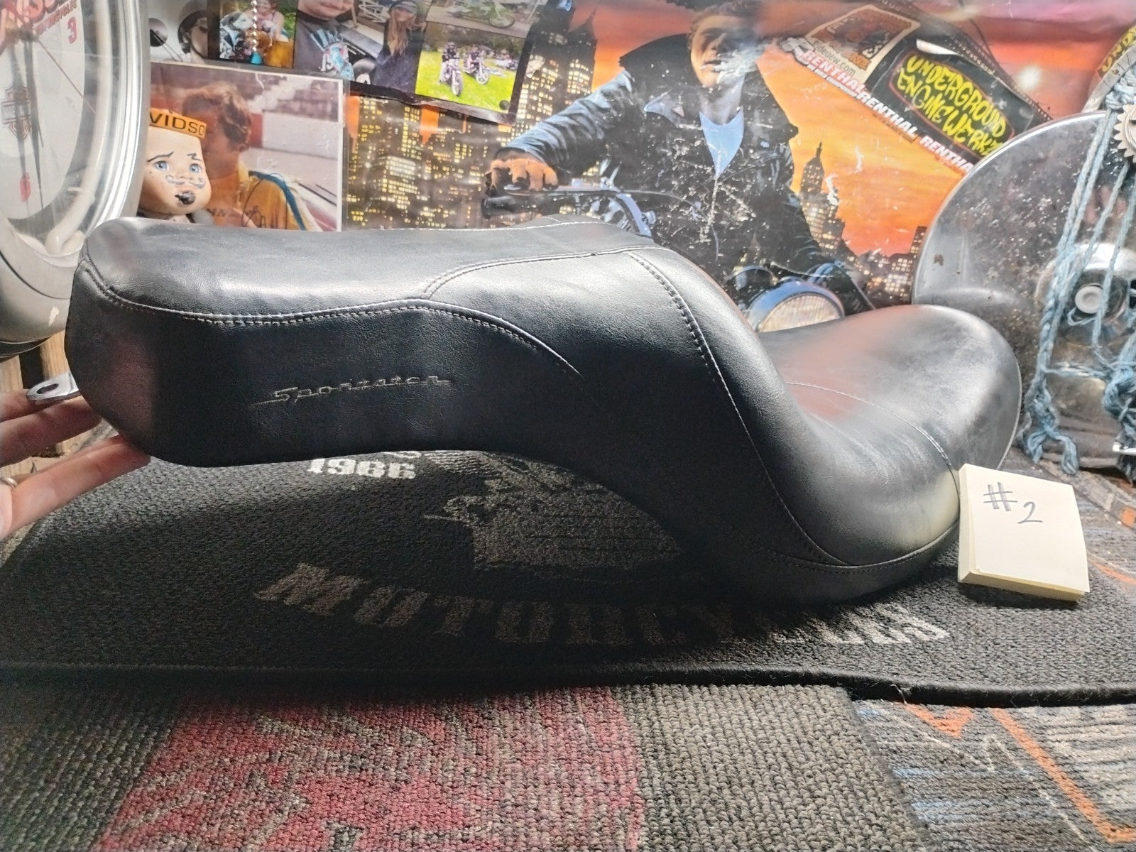 HARLEY DAVIDSON SPORTSTER SEAT DRIVER PASSENGER PILLION CUSTOM 1200 883 ROADSTER
