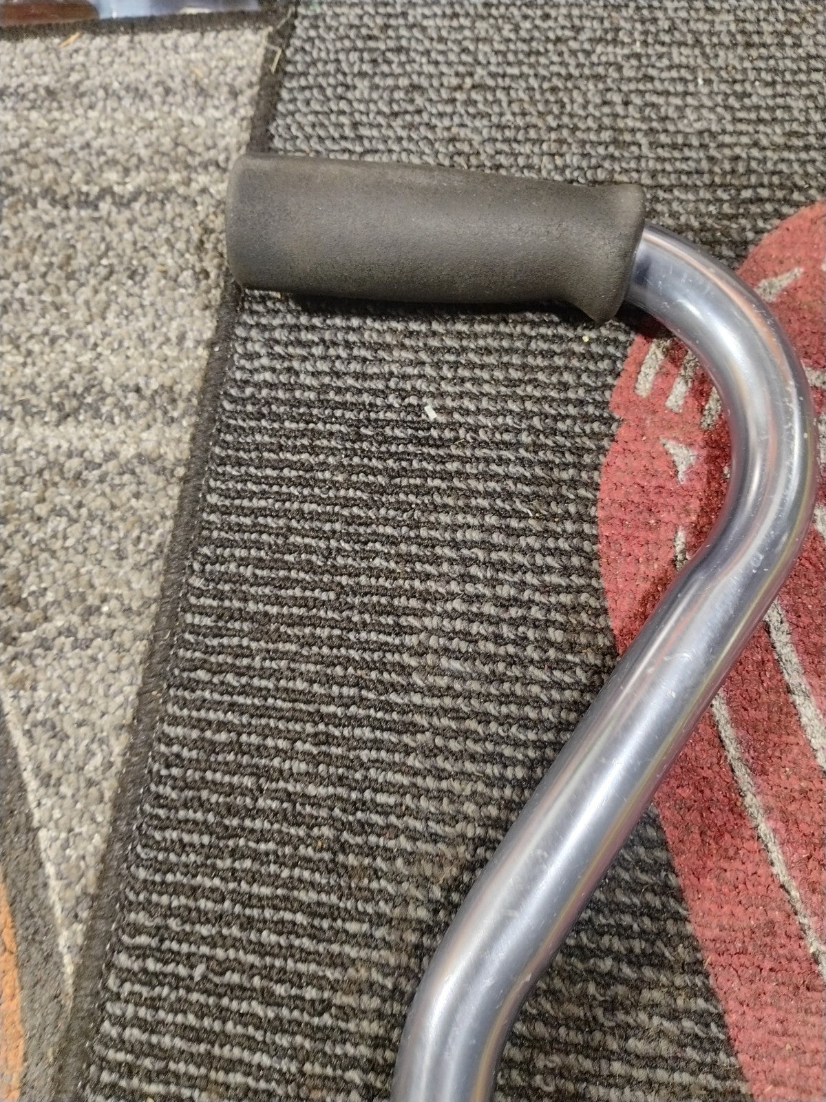 Adjustable Height Cane Walking Stick Black Metal Derby Handle Wrist Strap Padded