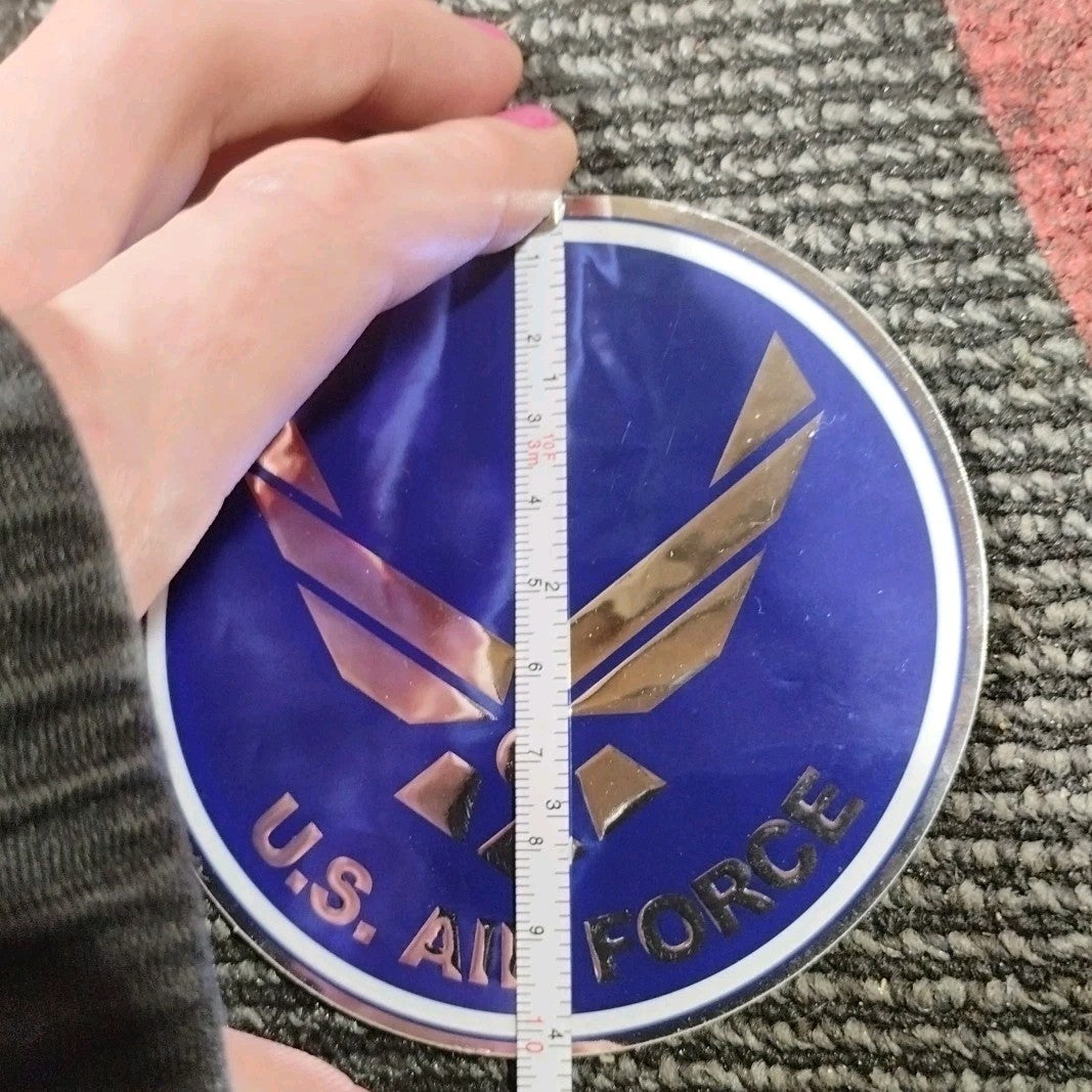 U.S. Air Force Metallic Sticker Decal Vinyl USAF US USA NEW 4"