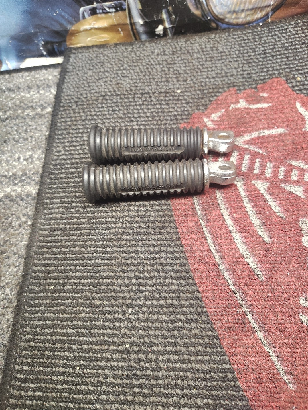 Harley Davidson OEM Rider or Passenger Footpegs Pegs, vintage, larger diameter