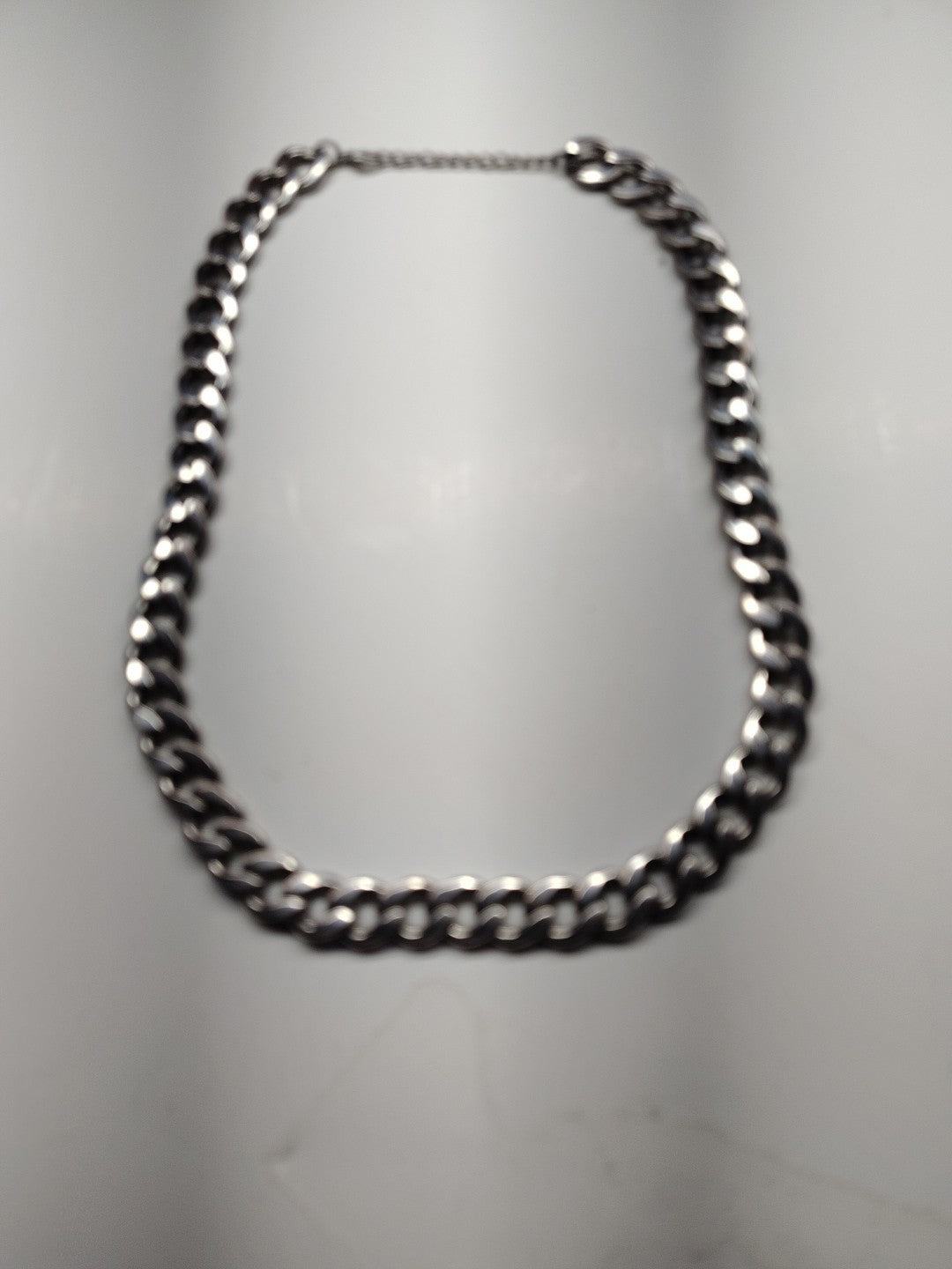 Mens Biker Necklace Silver Metal Classic Chain L Links Motorcycle Fashion Heavy 