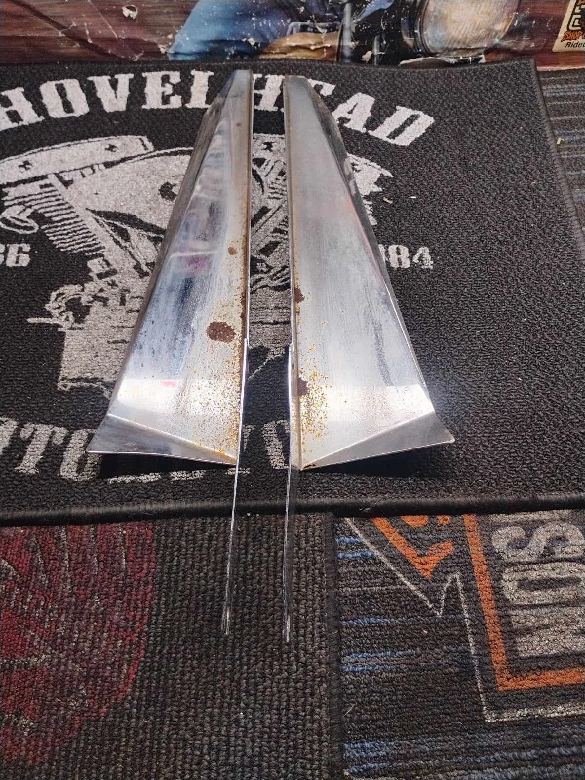 Vintage Harley-Davidson Touring Chrome Wind Guard Windshield Deflector Set OEM