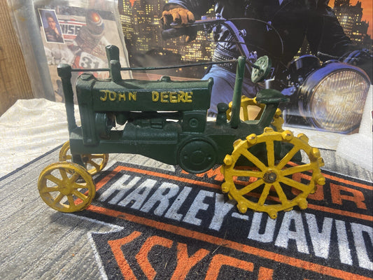 Vintage JOHN DEERE Farm Tractor With Green-Yellow Wheels