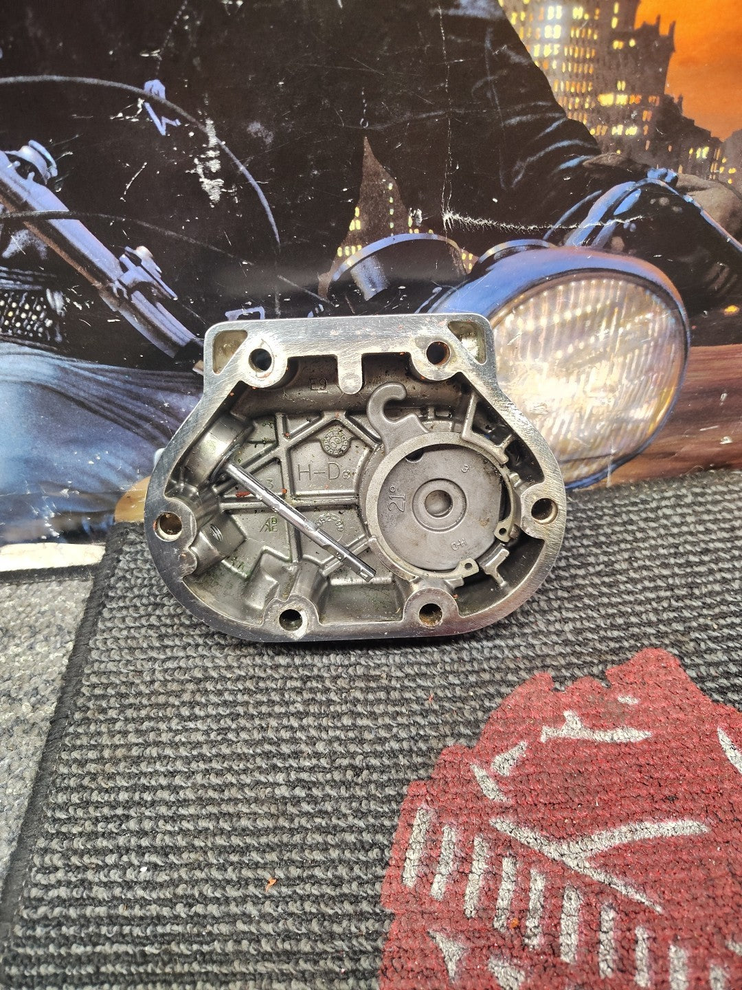 HARLEY DAVIDSON TRANSMISSION COVER CHROME Clutch Ramp & Dipstick 37082-99