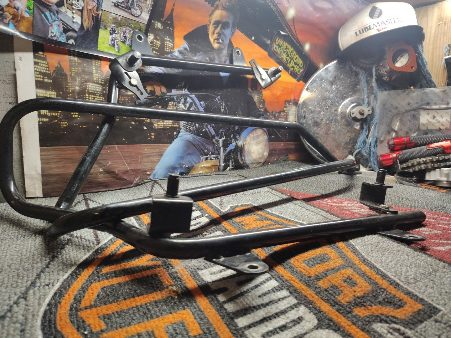 Hard Saddlebag Saddle bag Conversion Brackets Mounts For Harley Davidson Softail