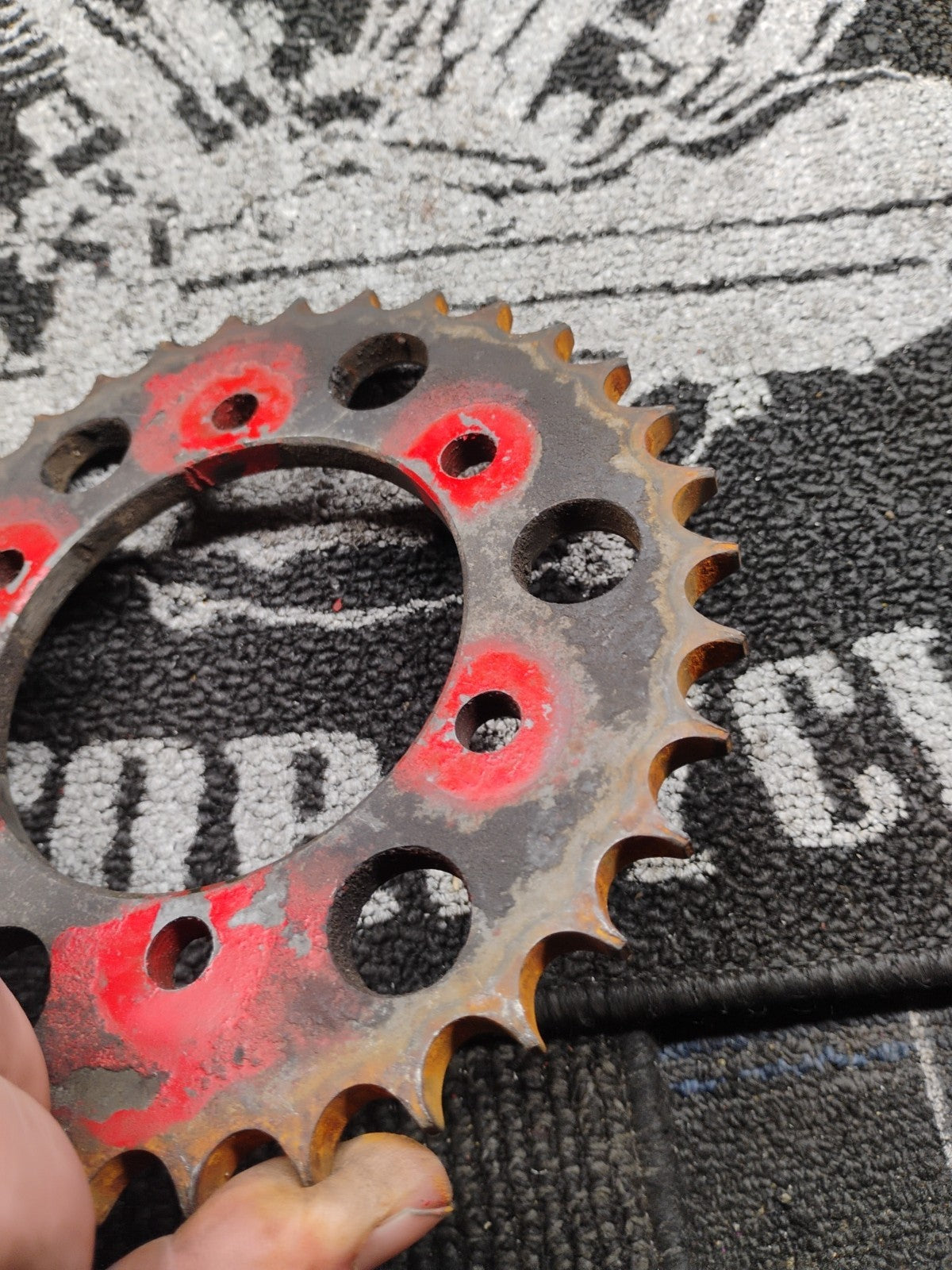 OEM rear sprocket from 76 Yamaha XS650 motorcycle 