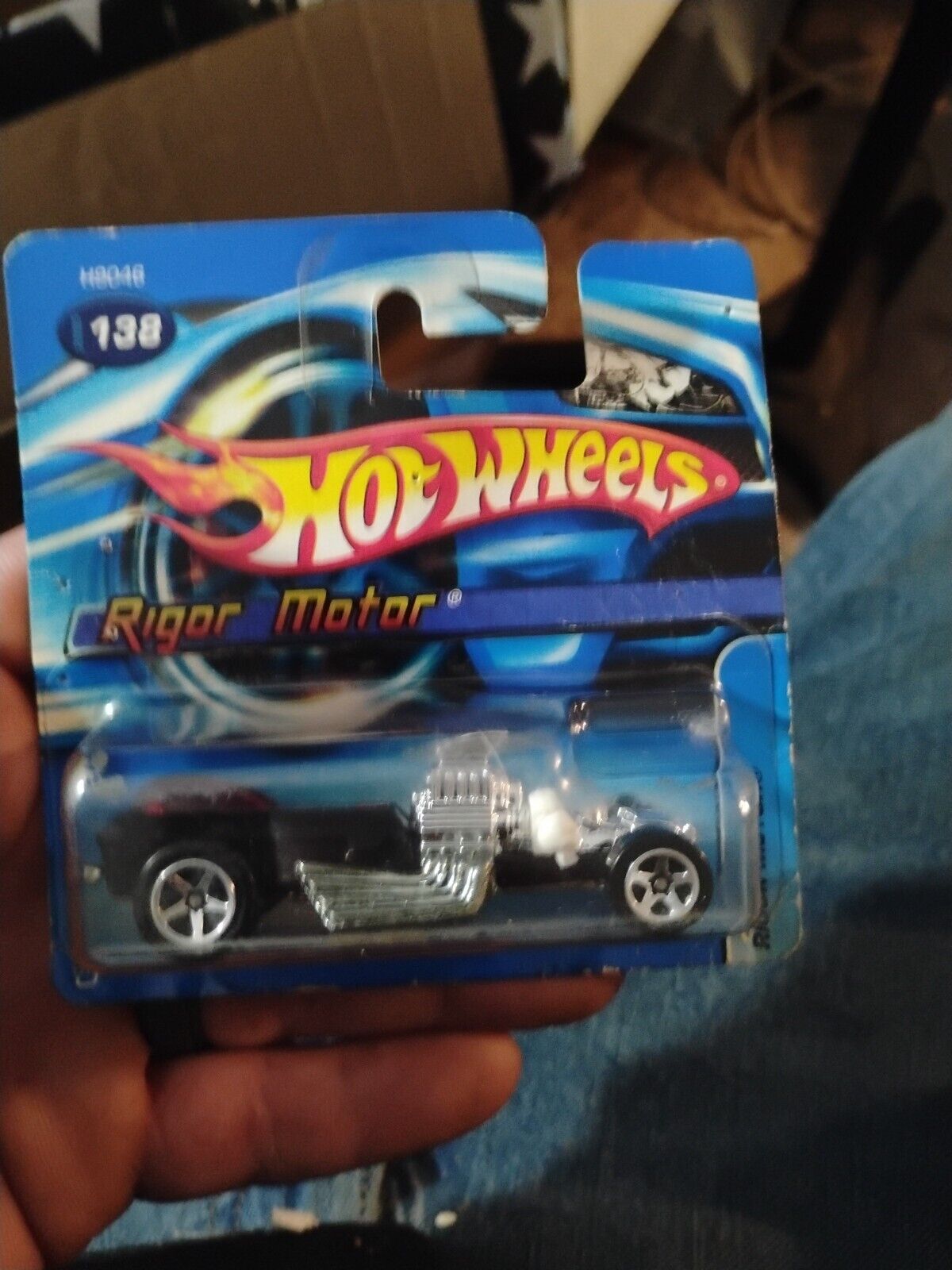 2005 Hot Wheels Rigor Motor #138 Black Short Card (Name Middle of Card)