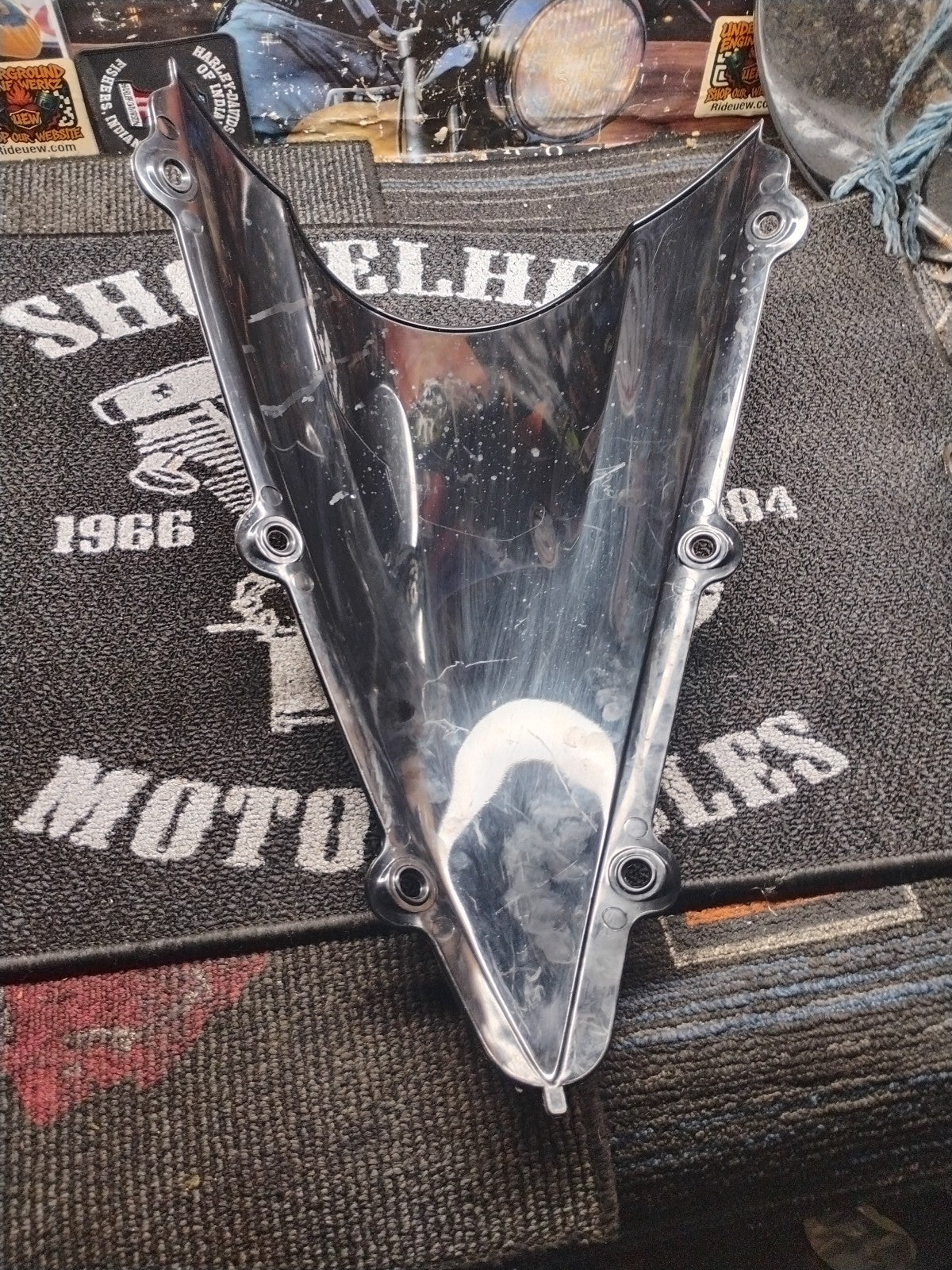 Motorcycle Black Windshield for Yamaha YZF R1 2004-2006 ABS Plastic Windscreen