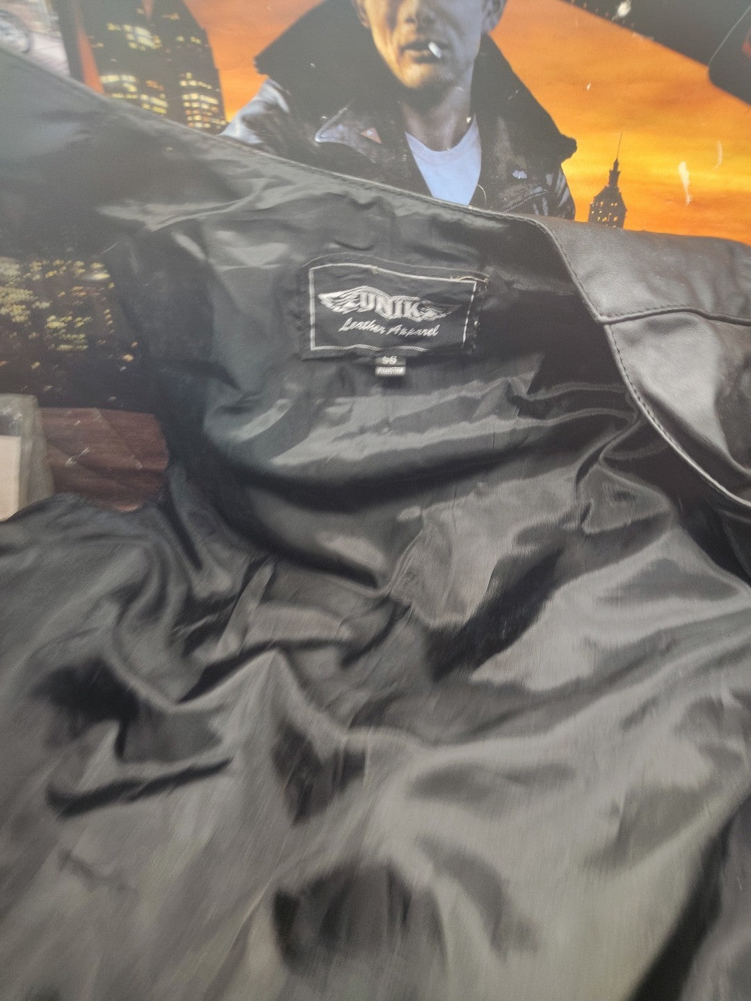 Old$ Genuine Leather Black Front Snap W/ Side Lace Up Motorcycle Vest Men's 56