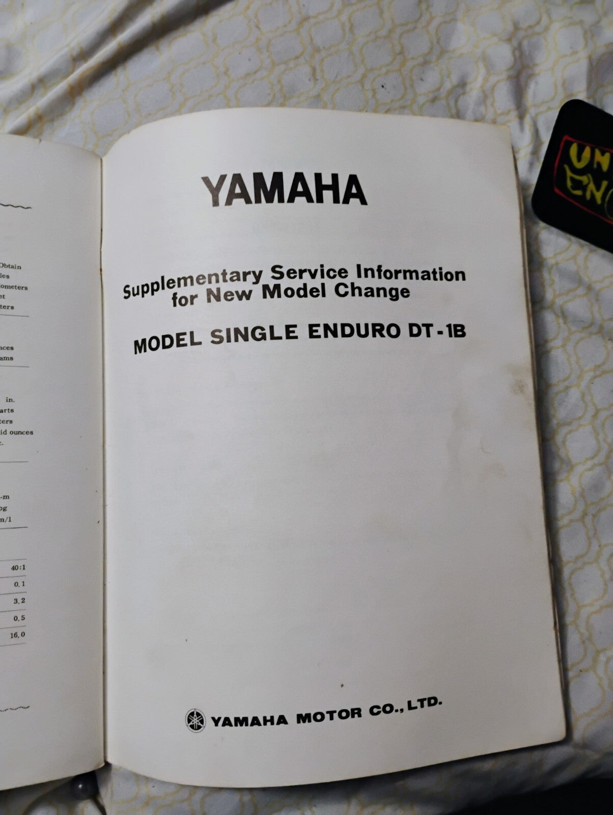Yamaha Dt 250 Dt1 250 Manual Oem Dt1 Owners Manual Rare Gyt Comp Dt1b