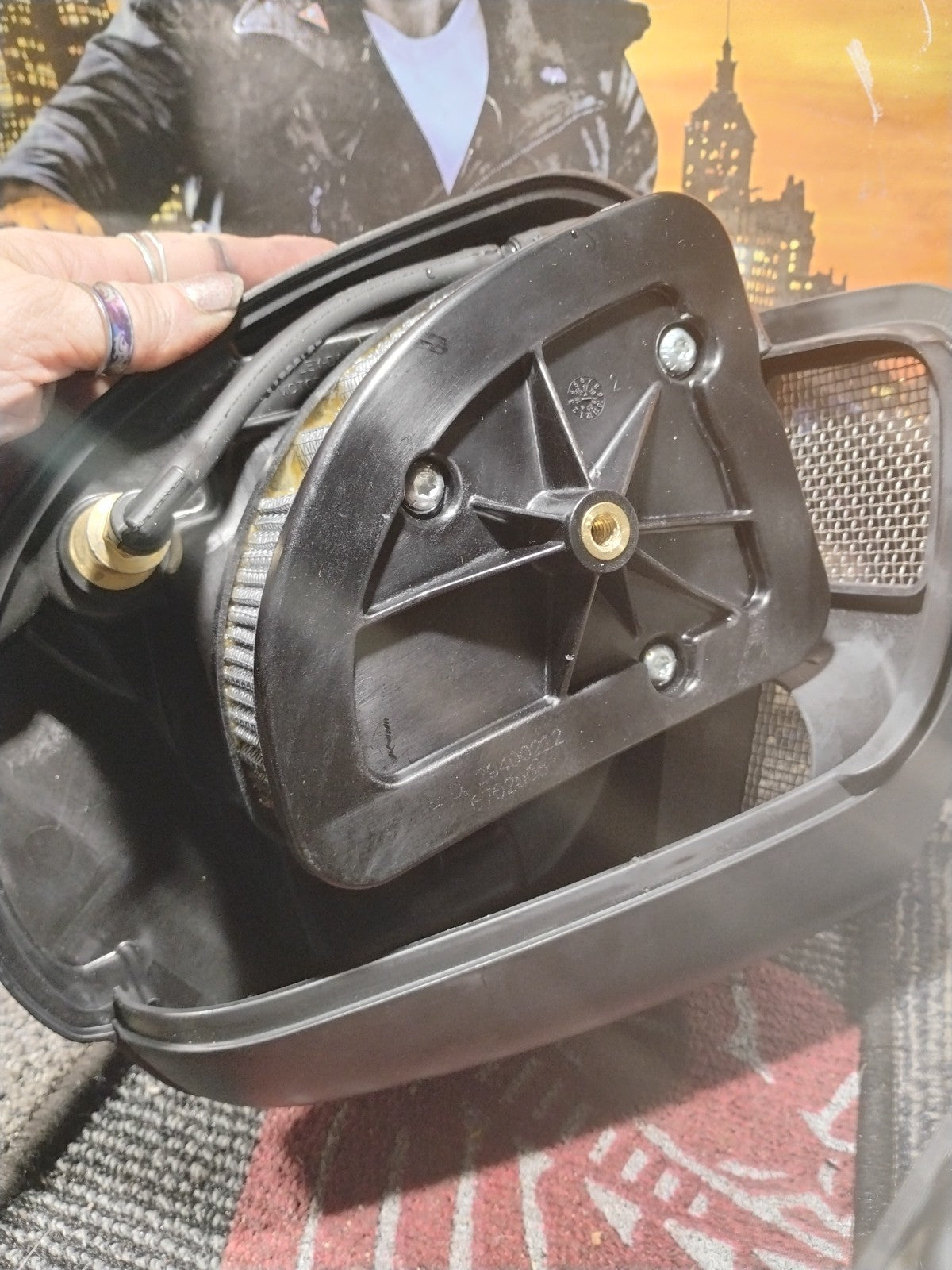 Harley air cleaner cover -114- MILWAUKEE EIGHT-2017-2021 TOURING-DENIM BLACK