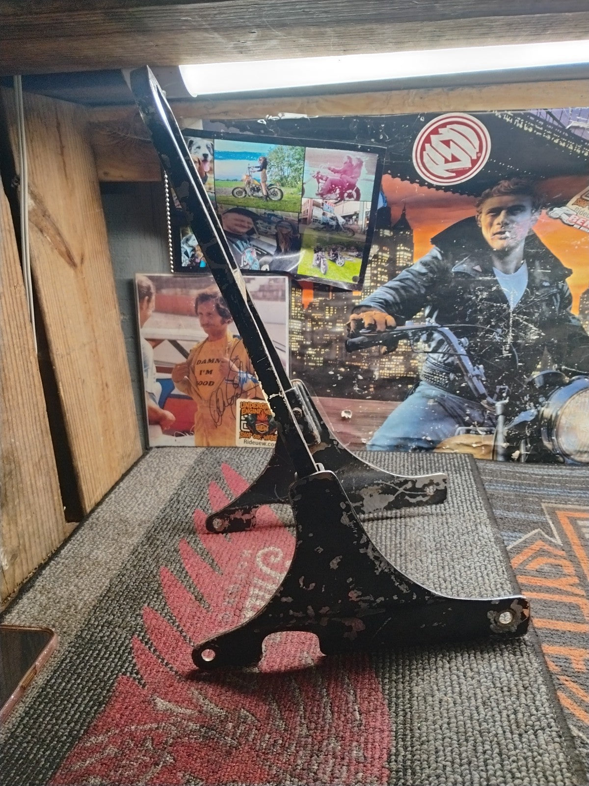 HARLEY DAVIDSON Sissy Bar Insert Style Upright Motorcycle & Mounting Brackets