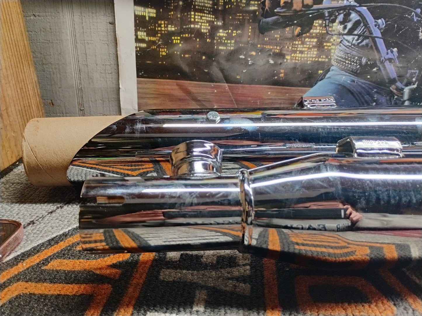 HARLEY DAVIDSON CYCLE SHACK Slip On Muffler Set, Chrome New Never Used