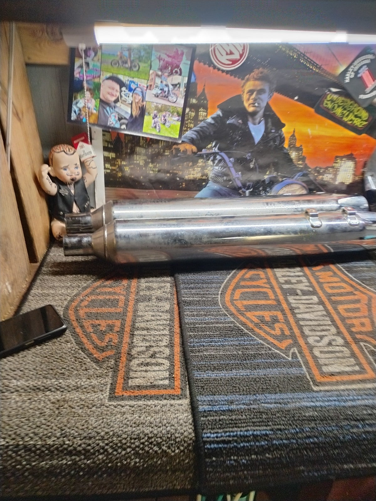 17-23 Harley Davidson Tri Glide Ultra Chrome Exhaust Mufflers Muffler 64900244A