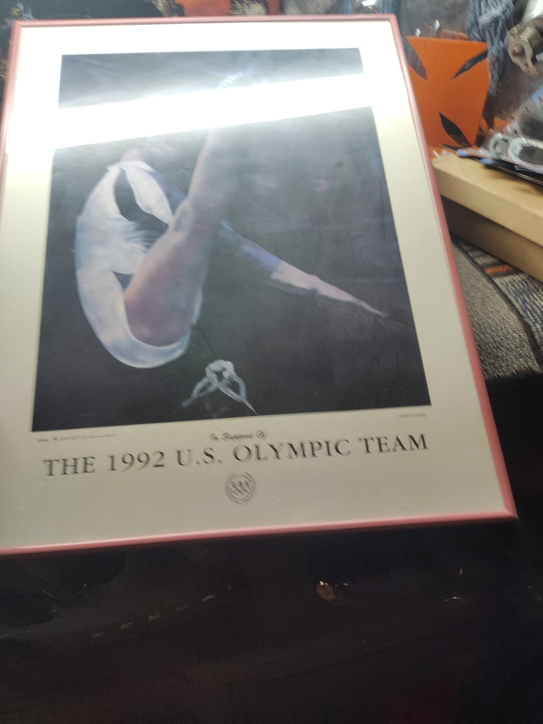 1992 US OLYMPIC GYMNASTICS TEAM 18x24" Framed OFFICIAL Poster by PATRICIA CAJIGA