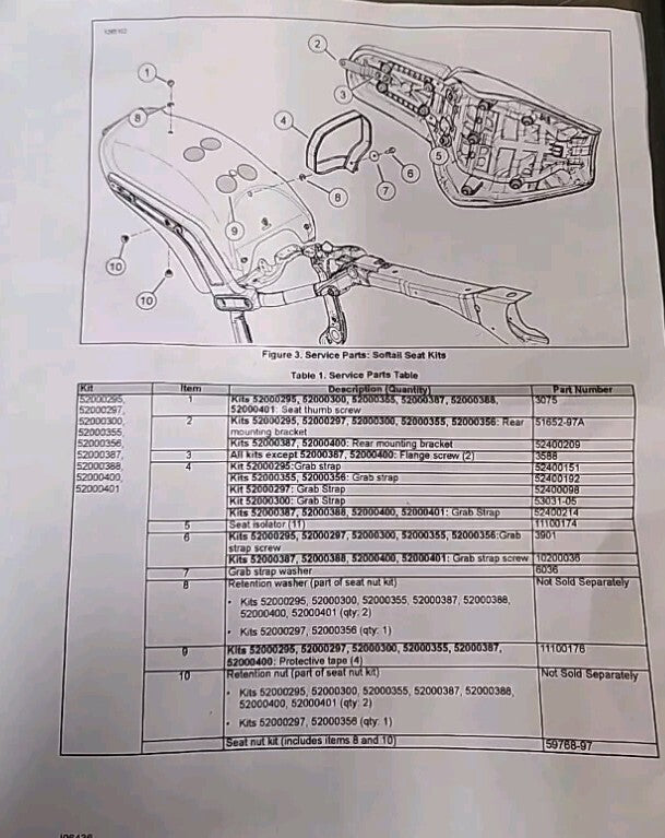Genuine Harley-Davidson Softail Low Rider SportGlide Two-up Dual Seat New