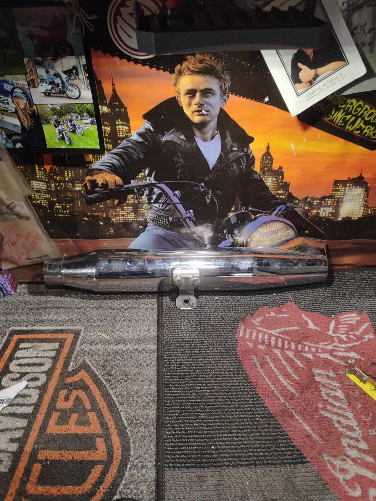 Harley-Davidson 65898-95 Fishtail Muffler Exhaust Chrome