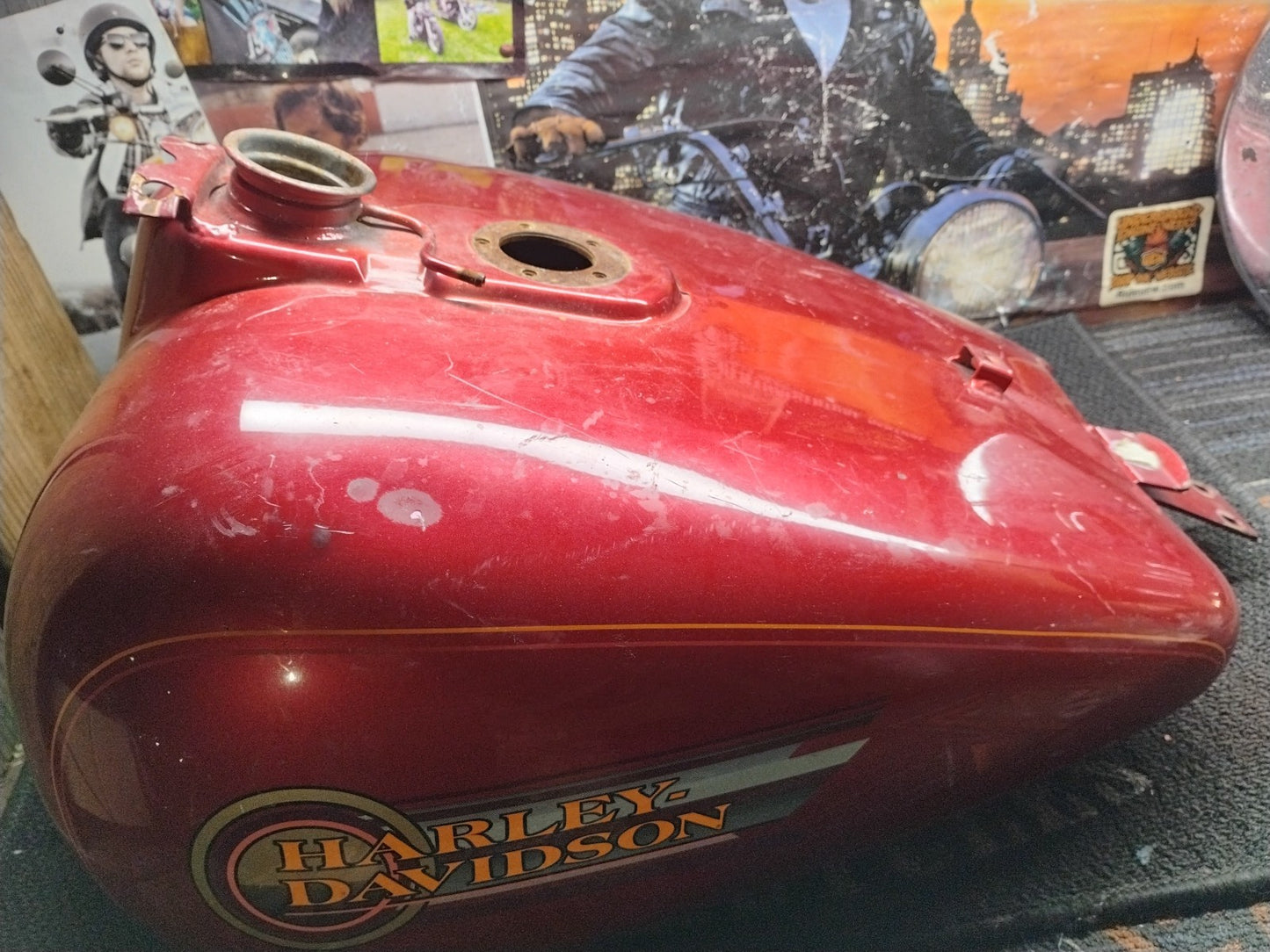 1994-1998 Harley-Davidson FLHTC Electra Glide Ultra Classic Fuel Tank Red OEM