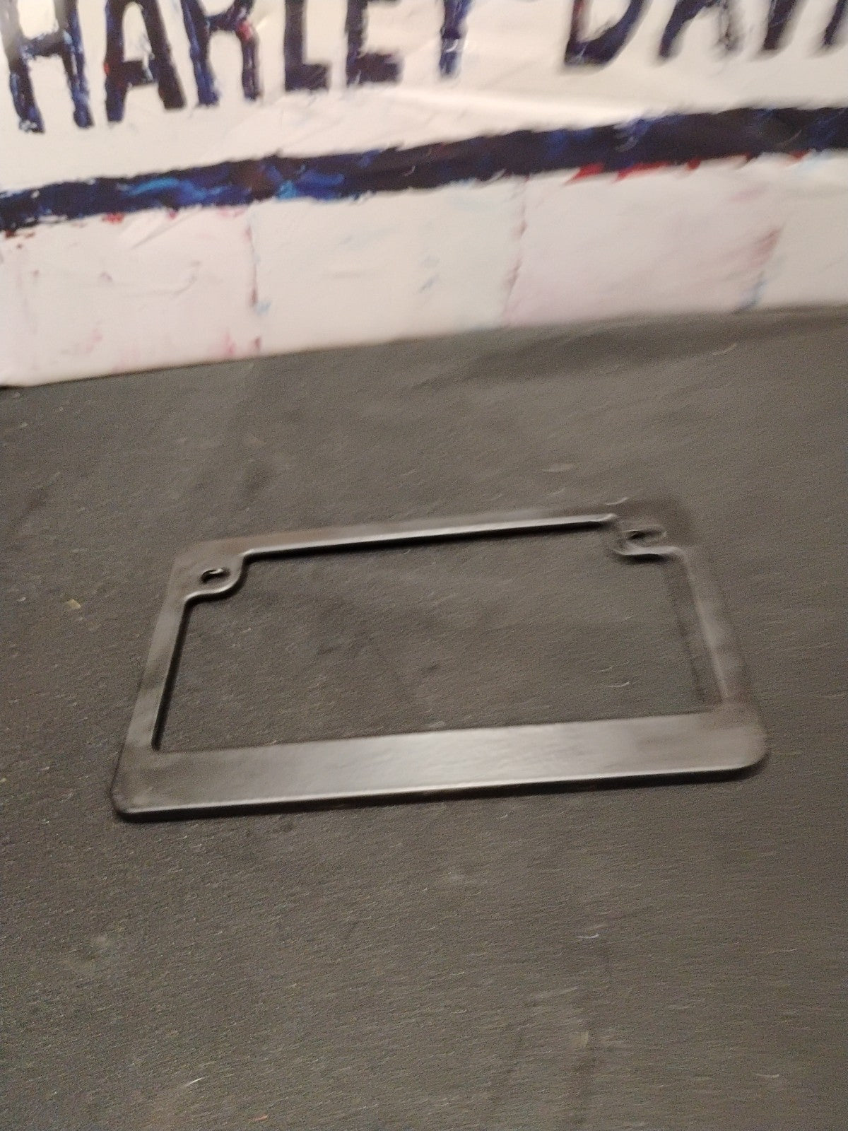 Basic Black Motorcycle License Plate Cover Holder 