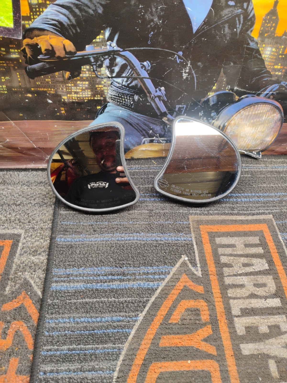 Genuine 09-20 Harley Davidson Touring Inner Fairing Mirrors USED Oem #2