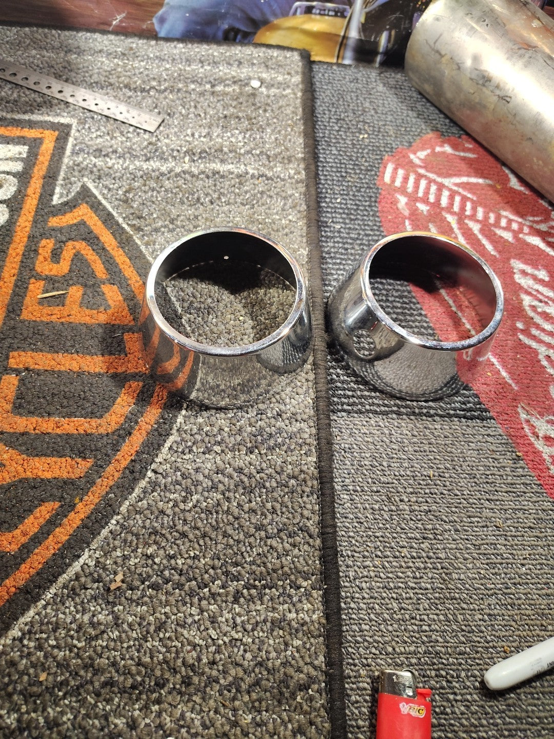 NOS Harley Davidson Hap Jones Speedometer Tachometer Upper Housing 2 Each - NEW