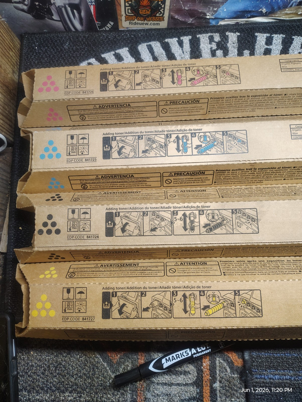 Ricoh MP C400 C240 LD140C Toner Cartridge Set CMYK OEM Genuine New