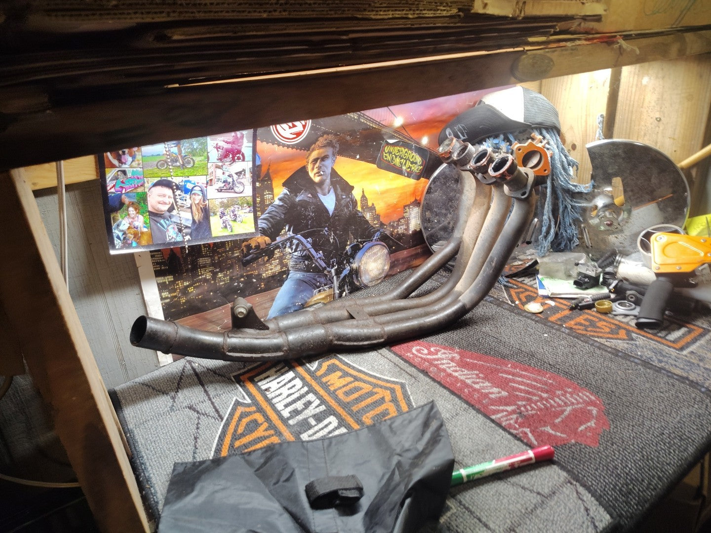 91-94 HONDA CBR600F2 EXHAUST HEADER PIPES MANIFOLD W CLAMP BOLTS OEM GOOD WORKIN