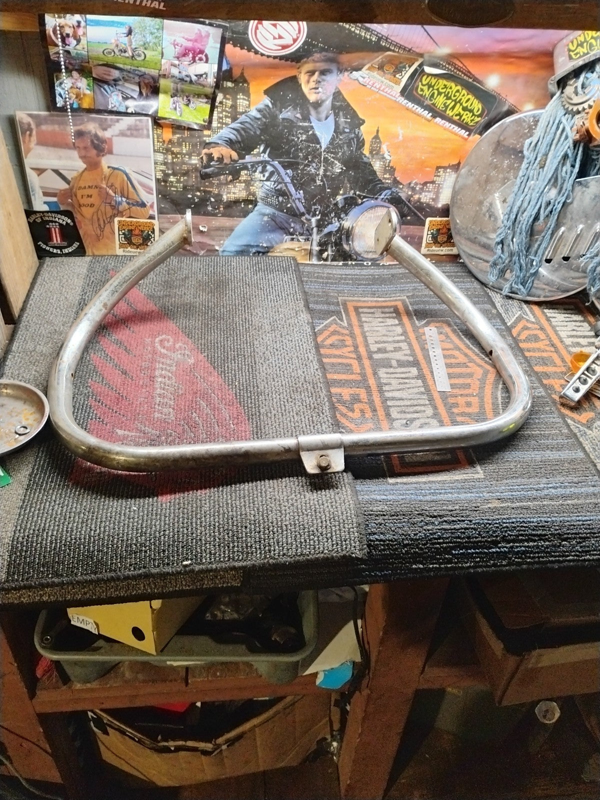 Harley Davidson Front Safety engine Guard crashbar 1972 to 1984 Shovelhead