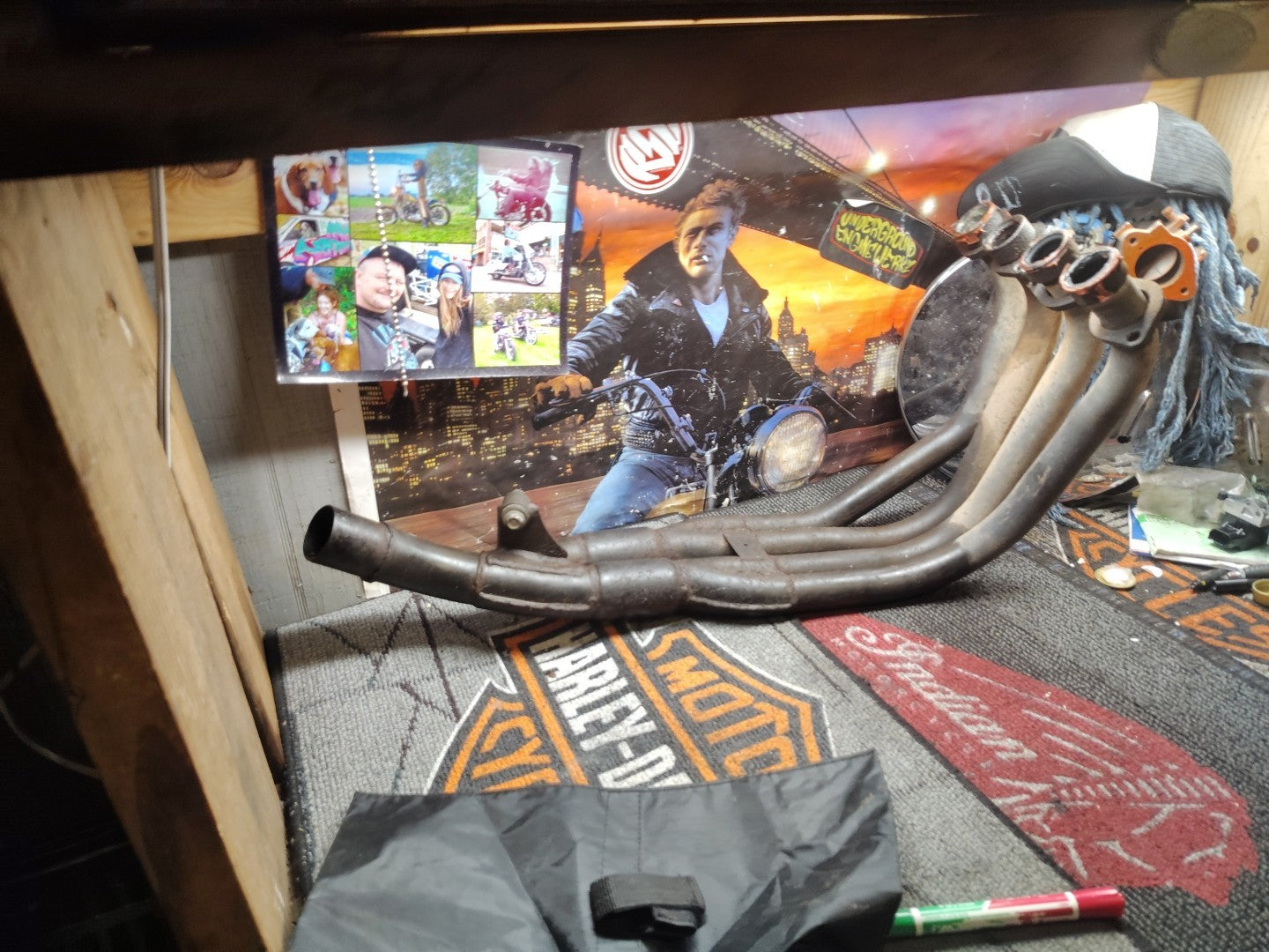 91-94 HONDA CBR600F2 EXHAUST HEADER PIPES MANIFOLD W CLAMP BOLTS OEM GOOD WORKIN