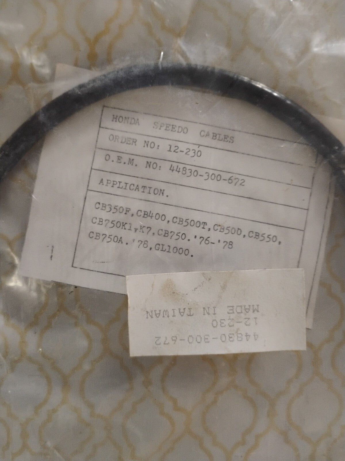 Honda Nos Pro Genuine 750 Speedometer Cable Speedo 450 500 125 250 350 900 1000 