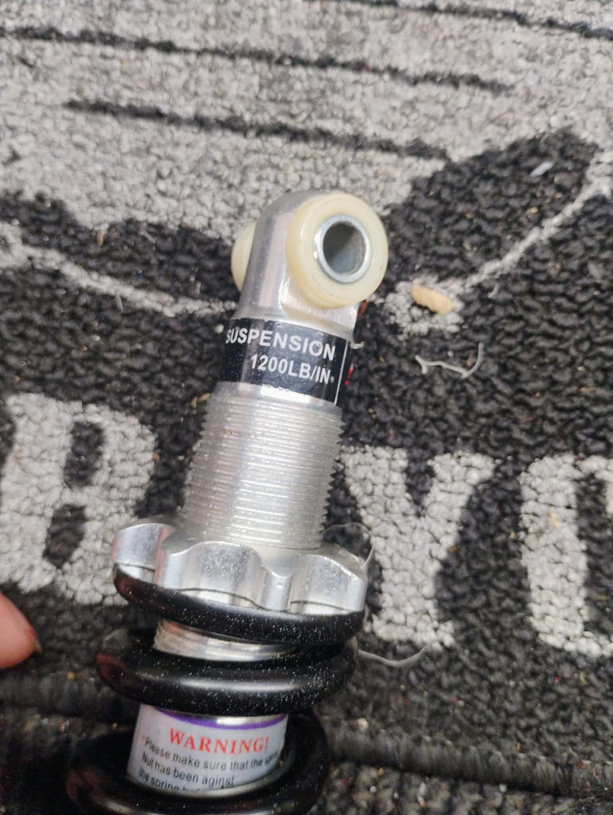 Sheng Shun Motorcycle Suspension Shock Absorber Spring 1200LB IN Black Silver