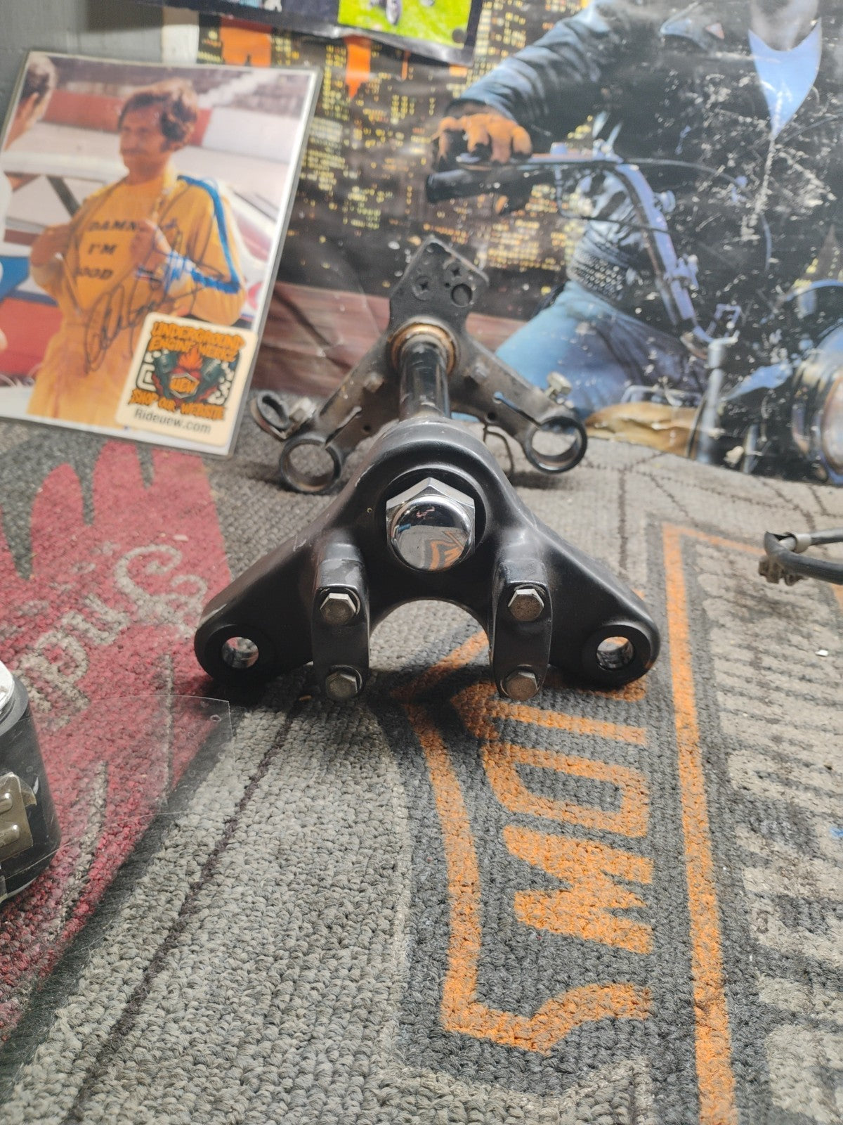 1974 Honda CB125S Triple tree steering stem clamp yoke