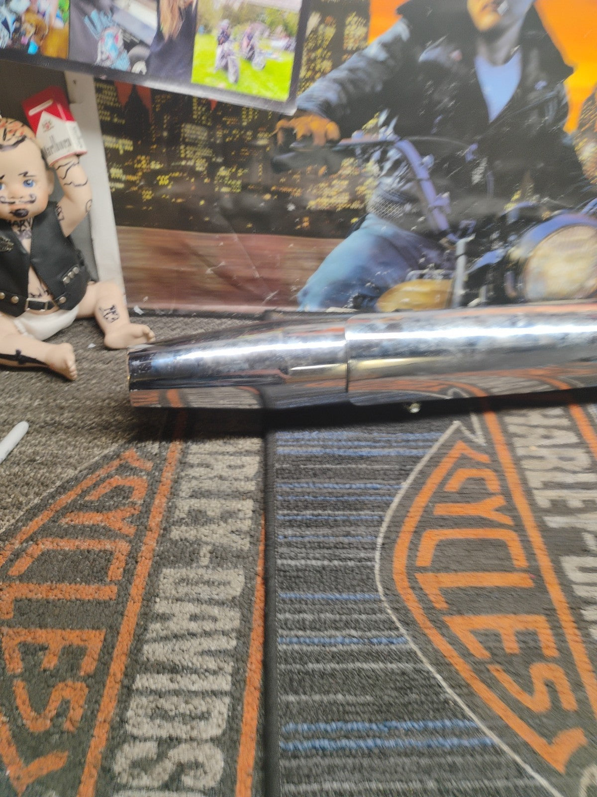 Harley-Davidson 65413-00 Exhaust System Muffler Chrome 2000+ Softail Dyna