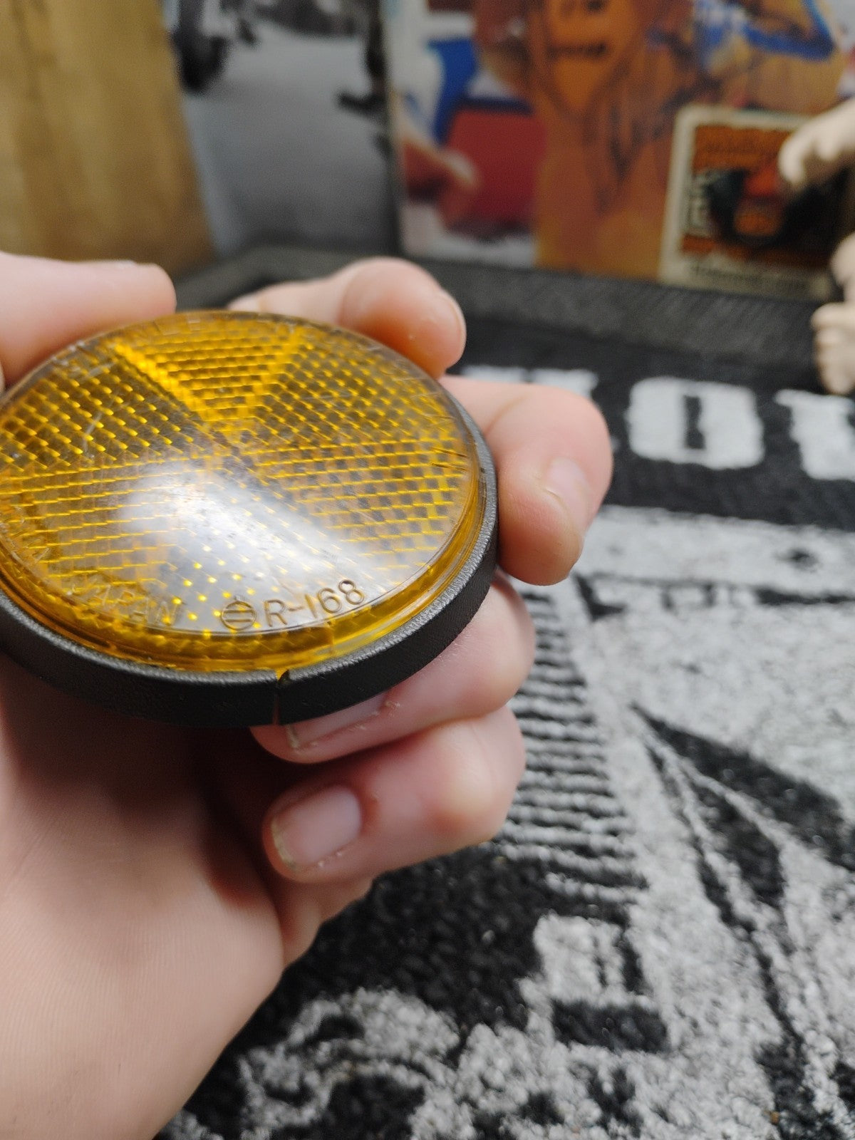 Stanley RR501Y SAE Vintage Amber Yellow Reflectors Honda Suzuki 072-1042 PAIR