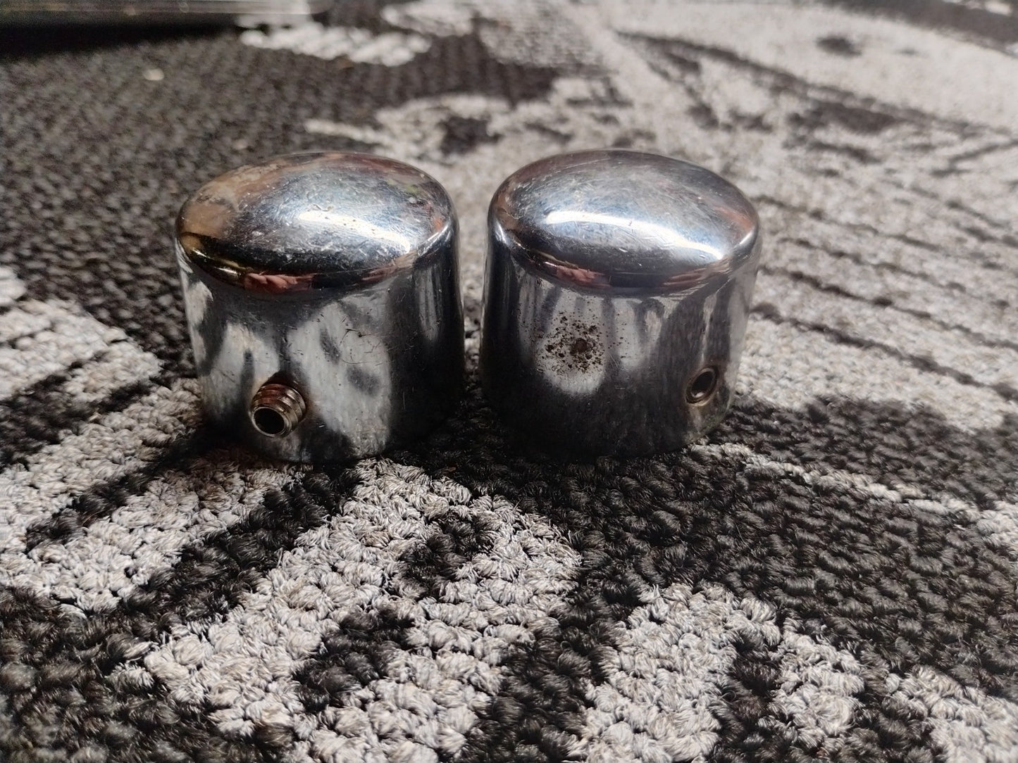 Harley Davidson axle bolt covers chrome caps 
