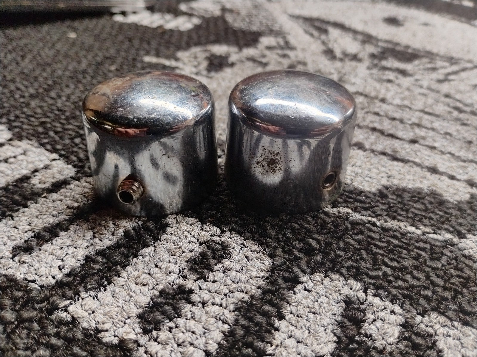 Harley Davidson axle bolt covers chrome caps 