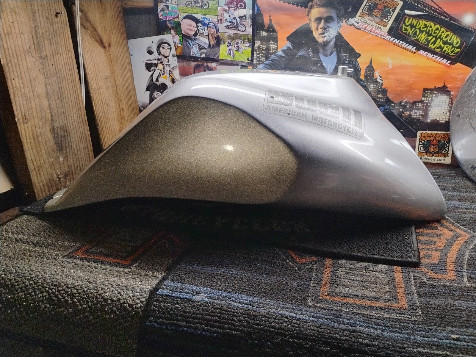 2002 Buell M2 Cyclone Silver Manta Ray Gas Fuel Tank OEM