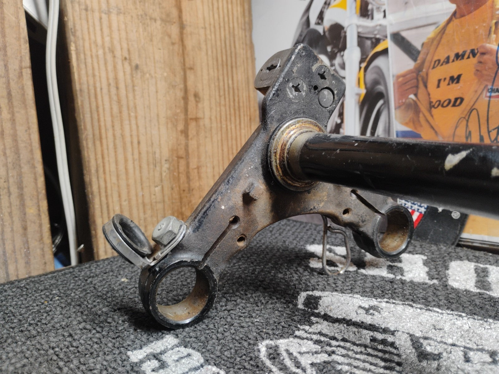 OEM 1971 Honda CB125 Triple Tree Steering Stem Fork Clamp Assembly