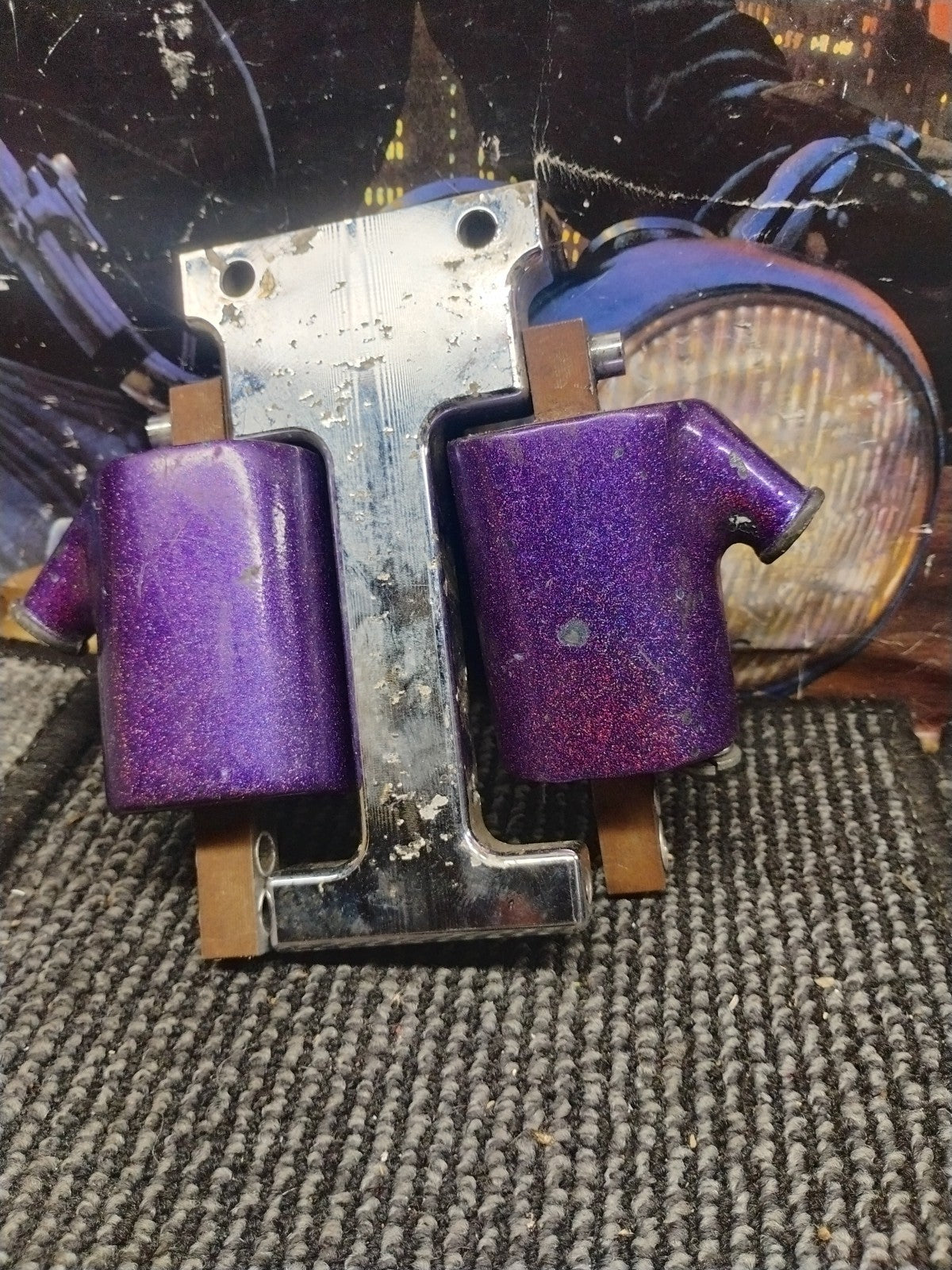 Crusty Old Shovel Head Panhead Chrome Single FireCoil Mounts 4 Harley Davidson