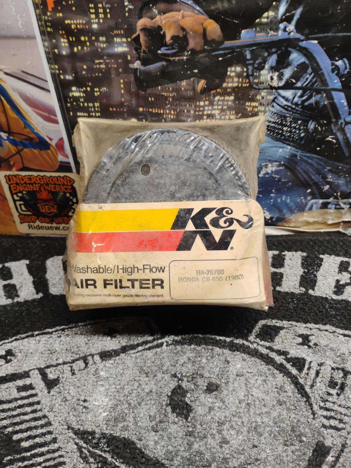 NOS Washable/High-Flow Air Filter CB650 K&N HA75/80 (1980)
